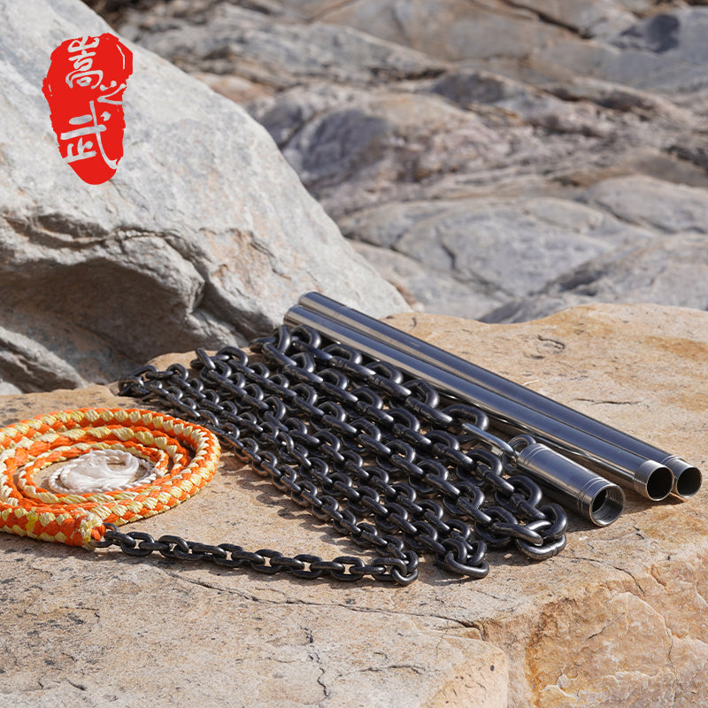 Kirin Whip | Long Pole Stainless Steel Handle Kung Fu Chain Whip