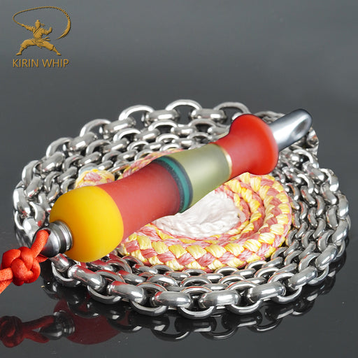 Kirin Whip | Twin-Ridge Wheat Ear Stainless Steel Chain Whip