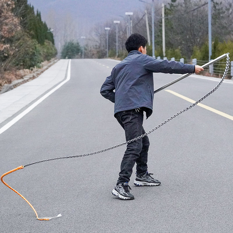 Kirin Whip | Long Pole Stainless Steel Handle Kung Fu Chain Whip