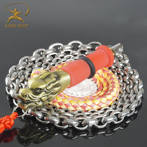 Kirin Whip | Twin-Ridge Wheat Ear Stainless Steel Chain Whip