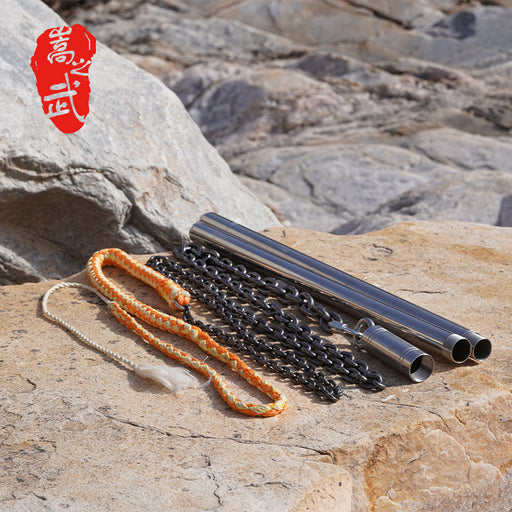 Kirin Whip | Long Pole Stainless Steel Handle Kung Fu Chain Whip