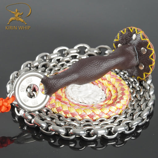 Kirin Whip | Twin-Ridge Wheat Ear Stainless Steel Chain Whip