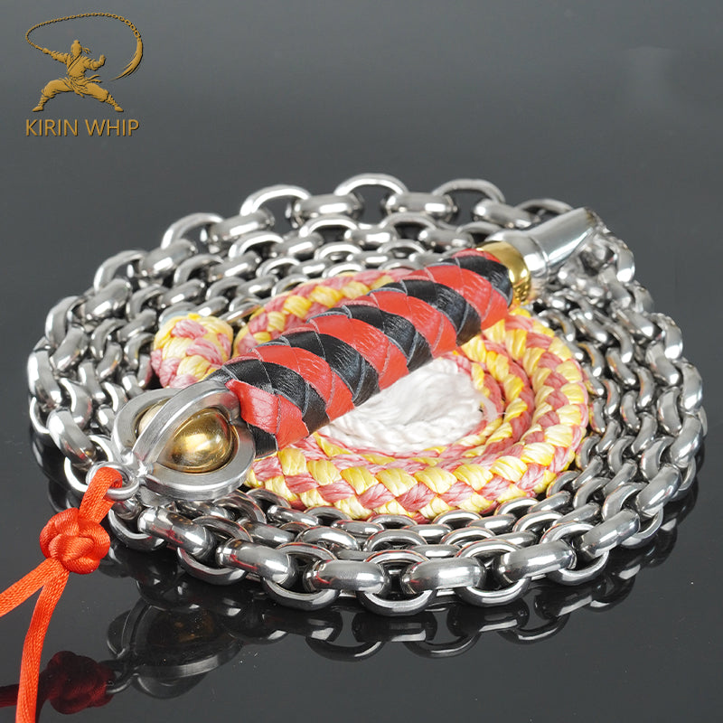 Kirin Whip | Twin-Ridge Wheat Ear Stainless Steel Chain Whip