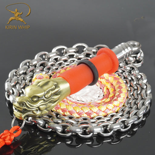 Kirin Whip | Twin-Ridge Wheat Ear Stainless Steel Chain Whip